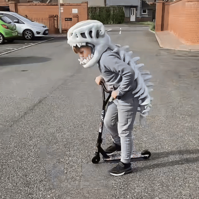 The Cozy-Saur™ Dino Skeleton Plush Costume Set