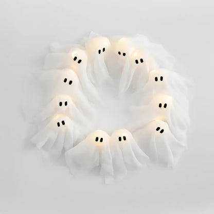 Lit Ghosts Wreath