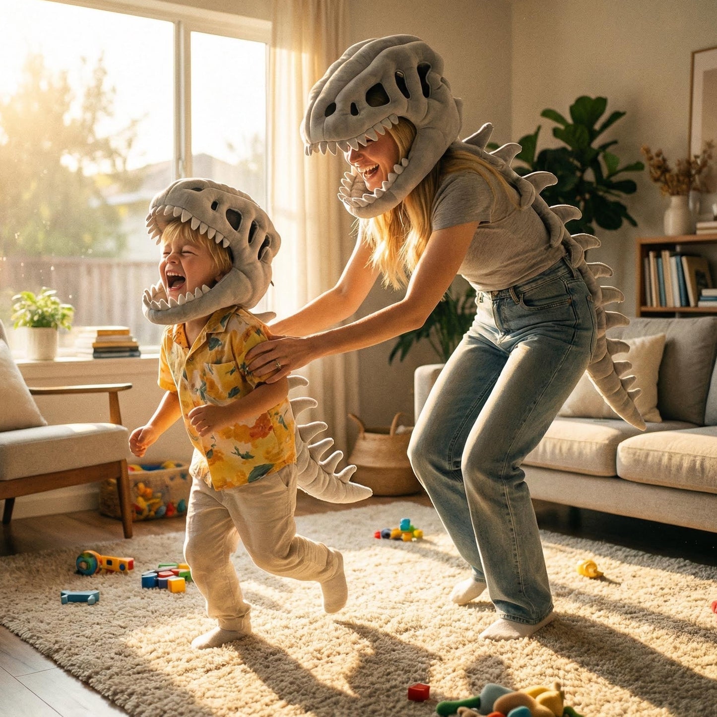 The Cozy-Saur™ Dino Skeleton Plush Costume Set