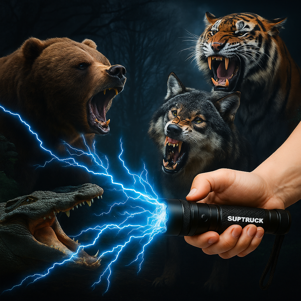 SUPTRUCK™ VoltGuard X95 Tactical Stun Flashlight